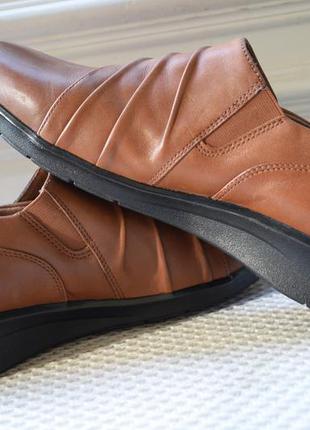 Кожаные туфли мокасины полуботинки clarks р.40 26,3 см5 фото