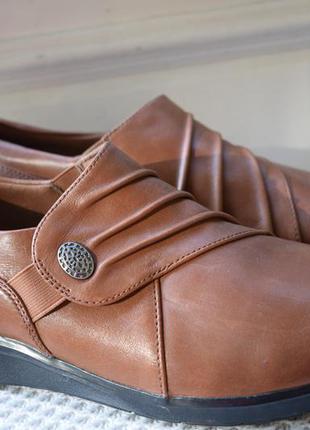 Кожаные туфли мокасины полуботинки clarks р.40 26,3 см7 фото