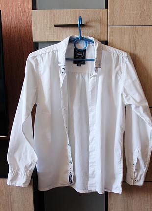 Стильна біла сорочка на хлопчика cool club зріст 158