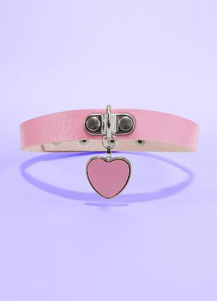 Милый розовый чокер с сердечком лолита тамблер egirl аниме косплей кавай украшение на шею кидкор принцесса