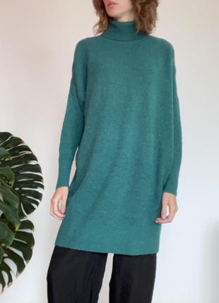 Шерстяной свитер-платье оверсайз,1 фото