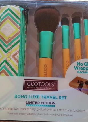 #разгрузкой оригинал! набор кистей ecotools, "boho luxe travel set" 4 кисти+клатч2 фото