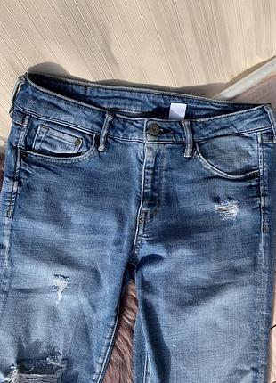 Блакитні сині трендові джинси h&m скіні skinny denim джинси скінні hm3 фото