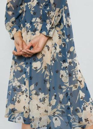 Красивейшее шифоновое платье zara оригинал испания3 фото