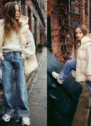 Дитячі джинси zara на дівчинку 6 років/ дитячі широкі джинси для дівчинки зара 6 років