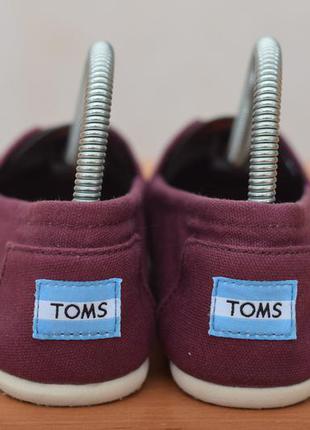 Жіночі кеди, сліпони, еспадрільї кольору марсала toms, розмір 36.5. оригінал5 фото