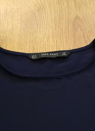 Блуза zara basic шифон размер xxs-s 3