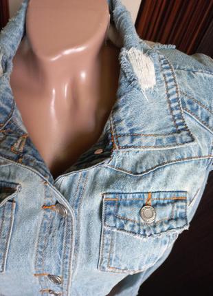 Пиджак джинс оригинальный модный6 фото