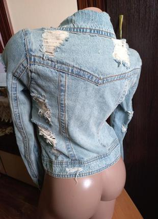 Пиджак джинс оригинальный модный3 фото