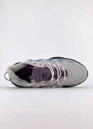 Кроссовки adidas ozweego grey purple3 фото