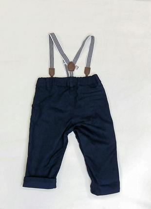 Нові твілові  штани, штанішки, брюки  на підтяжках h&m9 фото