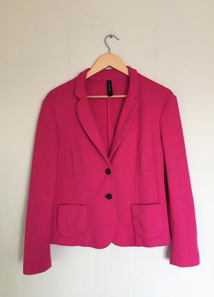 Вовняний жакет marc cain піджак, малиновий, шерсть, кашемір р. 5