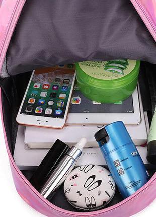 Модный голографический набор 3в1 рюкзак сумка клатч cry baby7 фото