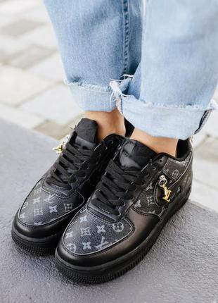 Кроссовки nike air force louis vuitton black