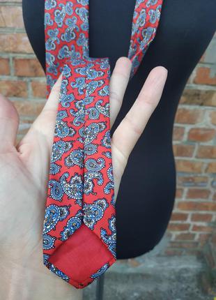 Винтажный шелковый галстук от james meade англия 100% шелк6 фото
