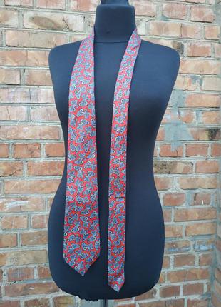 Винтажный шелковый галстук от james meade англия 100% шелк1 фото