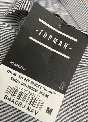 (с бумажной биркой) рубашка тенниска topman в полоску5 фото