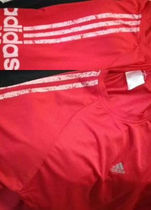 Футболка красная тениска adidas s,m2 фото