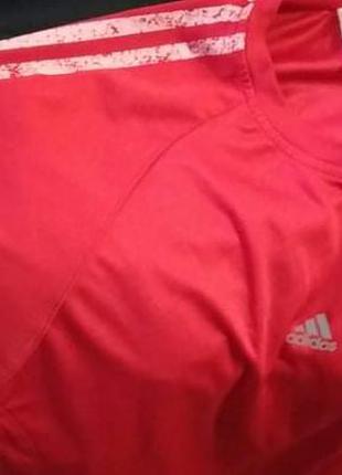 Футболка красная тениска adidas s,m7 фото