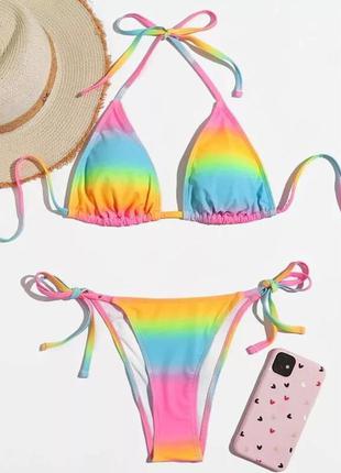 Женский сексуальный купальный костюм bikini 2021, сексуальный купальник с принтом тай-дай, трехточеч