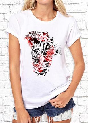 Женская футболка push it с принтом тигрица фп002353