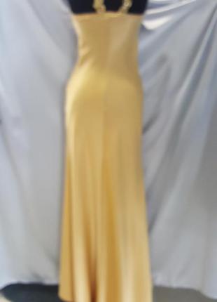 Длинное вечернее платье золото 36 р-р2 фото