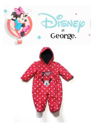 Демисезонный комбинезон disney baby at george с минни для девочки размер 3-6 мес 8 кг