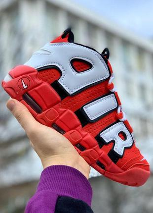 Чоловічі кросівки nike air more uptempo 96 red white | чоловічі кросівки найк