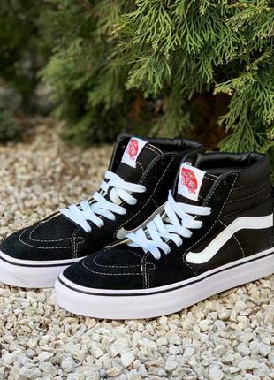 Женские кеды  vans old skool black high скидка sale | жіночі кеди чорні знижка2 фото