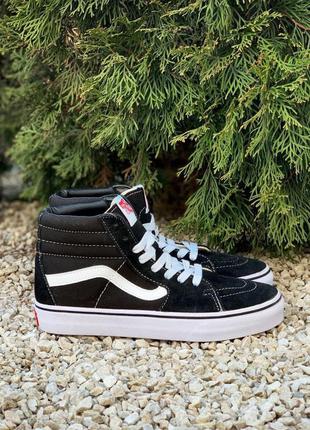 Женские кеды  vans old skool black high скидка sale | жіночі кеди чорні знижка1 фото