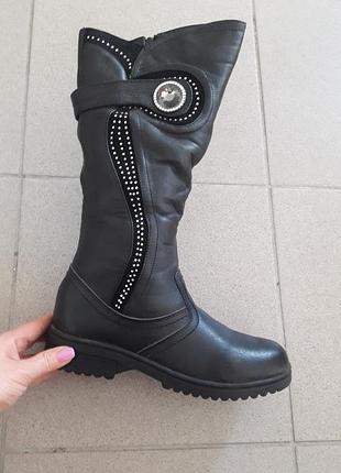 Сапоги зимние сапожки высокие черевики тепли