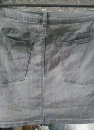 H&m юбка джинсовая серая 2
