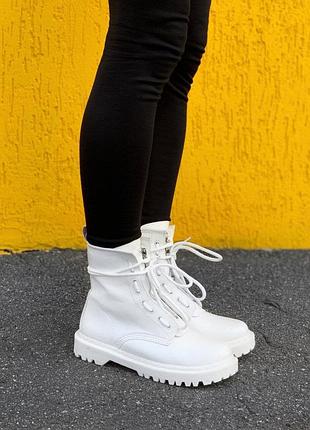 Жіночі черевики dr. martens sinclair mono white  білі