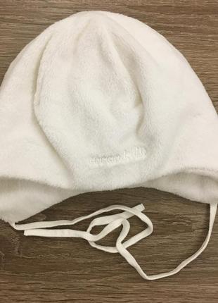 Тёплая шапка на завязках coccodrillo на 1-2 года, ~44 см