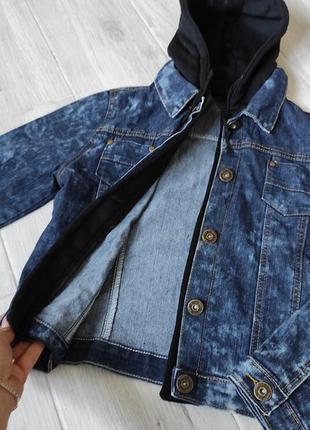 Джинсовка, ветровка ,джинсовая куртка с капюшоном3 фото