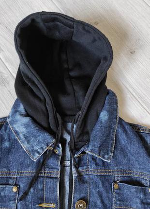 Джинсовка, ветровка ,джинсовая куртка с капюшоном4 фото
