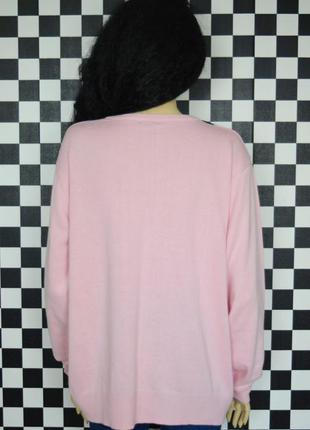 Пуловер розовый в клетку джемпер свитер оверсайз4 фото
