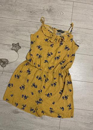 Літній комбінезон на легких тонких бретелях з шортами primark 12-13 років.