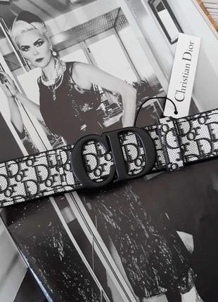 Ремень женский кожаный черный в стиле dior / ремінь пояс жіночий
