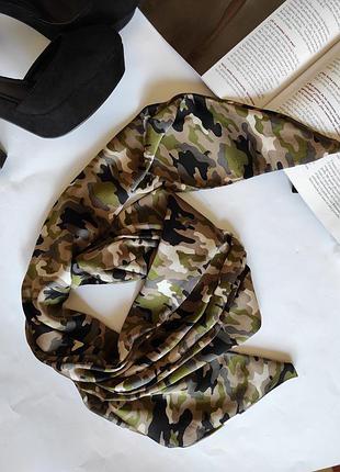 Шарф зелений / аксесуар на шию, сумку / шарфик