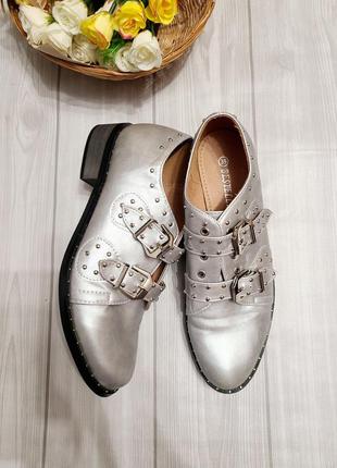 Туфли женские, серебро