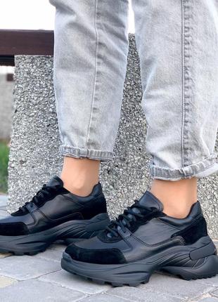 Кроссовки натуральная кожа замша