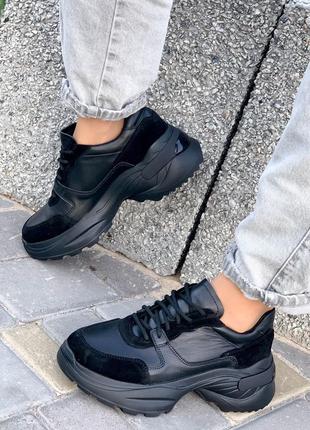 Кроссовки натуральная кожа замша