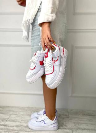 Nike air force шикарные кожаные женские кроссовки найк белые8 фото