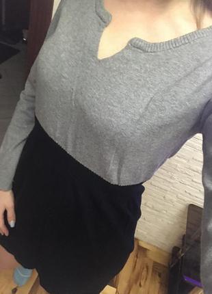 Трикотажное платье манго, размер хс-с
