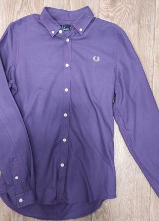 Фіолетова рубашка fred perry