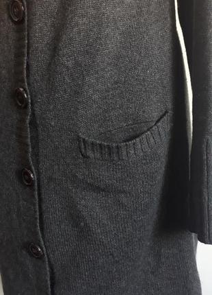 Довгий сірий кардиган кофта шовк, кашемір6 фото