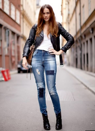 Хіт нового сезону джинси еѕмага німеччина з латками євро розмір 40/uk401 фото