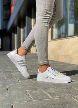 Женские кеды adidas samba белые3 фото