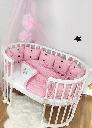 Новинка! в'язані бортики в ліжечко і конверт-ковдра